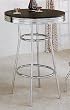 Retro Soda Fountain Style Bar Table w/Chrome Plating & Black Top