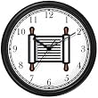 Toran Scroll No.1 Judaica Jewish Theme Wall Clock by WatchBuddy Timepieces (Black Frame)