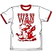 ヤッターワントリムTシャツ ホワイト×レッド サイズ:S