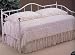 BEAUTIFUL WHITE CAMEL BACK DAYBED W. BRASS ACCENTS.