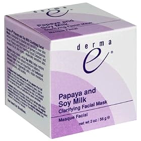 Derma e Clarifying Facial Mask, Papaya and Soy Milk, 2 oz (56 g) (Pack of 2)