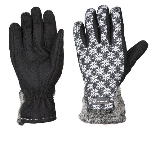 Thermic Therm-ic Herren Handschuhe "H&uuml;ttenzauber", schwarz/wei&szlig;, M
