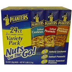 Planters-Nuts On the Go Snack Packs, 24/2 oz Variety Packs