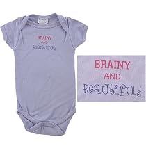 Baby-Says Bodysuit, Brainy and Beautiful!, 9-12 months