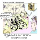 Londons Times Funny Medicine Cartoons - Dr. Rorschach Interior Decorator - Iron on Heat Transfers