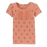 Toddler Girls' Cherokee Long-Sleeve Ruffle Henley - Peach Cherries