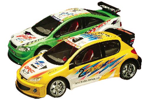 Childrens Toyshop  Toys : Set of 2 remote control cars with led wheels