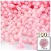 The Crafts Outlet 100-Piece Multi Purpose Pom Poms, Acrylic, 7mm/0.28-inch, Round, Neon Pink