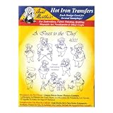 Aunt Marthas iron on transfers envelope for embroidery fabric painting quilting wearable art needlepoint & other crafts a toast to the chef 4003 - B001GIN40S