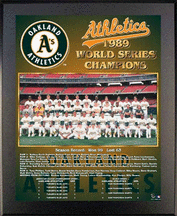 Buy 1989 Oakland Athletics World Series Champions 13 x 16 Plaque from Healy Pro by Healy Pro