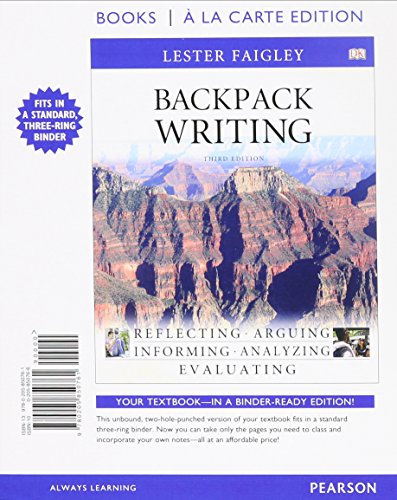 Backpack Writing, Books a la Carte Plus MyCompLab with eText -- Access Card Package (3rd Edition)