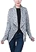 Mrignt Women's Fashion Draped Knit Inclined Zipper Cardigan Sweatshirts