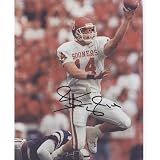 Josh Heupel Autographed Oklahoma Sooners (White Jersey) 8x10 Photo