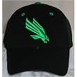 North Texas Mean Green "One-Fit" NCAA Cotton Twill Flex Cap (Black)