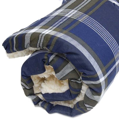 Wenzel 4 on the Floor Padded Pet Bed, Navy/Brown