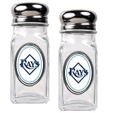 MLB Tampa Bay Rays Salt and Pepper Shaker Set with Crystal Coat