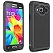 Galaxy J3 V Case, Galaxy Sol Case, Galaxy J3 Nova Case, Galaxy J3 2016 Case, CoverON [HexaGuard Series] Slim Hybrid Hard Phone Cover Case for Samsung Galaxy J3 V / J3 (2016) / Galaxy Sol Black