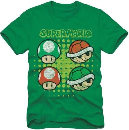 Super Mario Bros Koopa Shell Youth T-shirt (Youth 10/12, Green)
