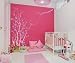Large Wall Tree Nursery Decal Japanese Magnolia Cherry Blossom Flowers Branch #1121 (8 Feet Tall)
