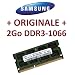 SAMSUNG Originale m?moire 2 Go 204 broches DDR3-1066 PC3-8500 SO-DIMM ( M471B5673EH-CF8 ) portable ordinateur DDR3 + Apple MacBook + MacBook Pro + iMac + mac mini (2008/2009)