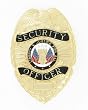 Security Officer Gold Shield Badge - Blackinton A9037, Police Equipment Badges