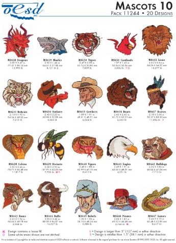 9 Packs OESD Stock Design , Includes Mascots 10&11,Sports Silhouettes,Big Rigs,Mascot Mini,Butterflies,Seasons,Toy Soldiers,Pocket Pals, Hundreds of Design All-in-One Brand New Mini CD Compatible with all PC and laptop ,For Brother embroidery machine,Janome embroidery machine, Husqvarna embroidery machine, Singer embroidery machine, Bernina embroidery machine,and other Brand machine