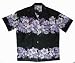 Hawaiian Shirts, Black Purple Flower