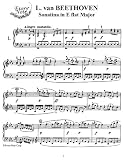 Beethoven Sonatina No. 1 in E flat Major for Piano: Instantly download and print sheet music