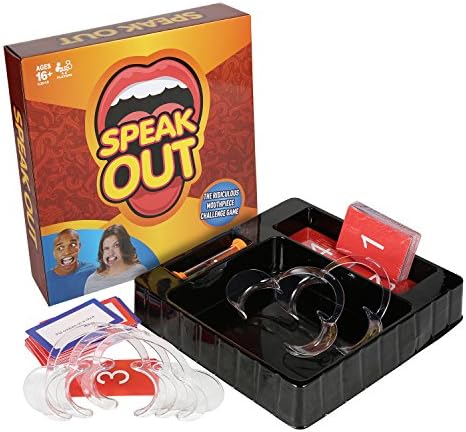 ZOOMBONDAY Speak Out Game &amp; Mouthguard Challenge Game and Adult Phrase Card Game Family Party Game