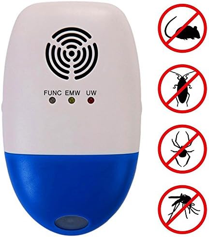 Hongbous Multi-functional Intelligent Ultrasonic Electronic Pest Repeller + Night Light, 6 Wave Band Variable Frequency, Eradicates Rodents and Insects