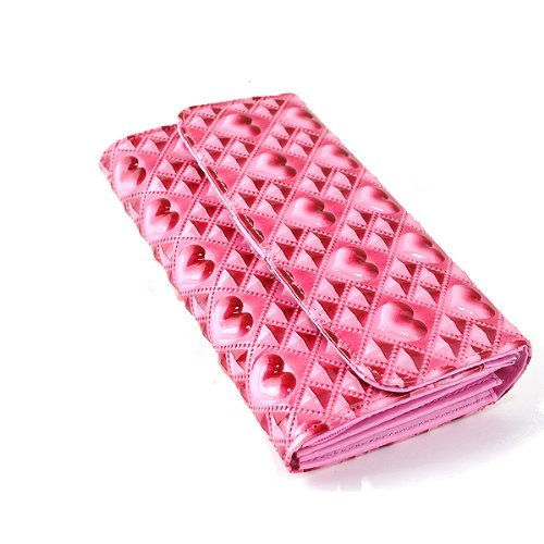 サルバトーレマーラ/ エナメルハート/ピンク/エンボス/ロングウォレット長財布/SM-1113/PK・ピンク
