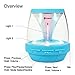 Bluetooth Speakers, Eachine Vivid Jar Portable Bluetooth Speaker with Lights, FM Radio, Compatible with iPhone, iPad, Samsung and More, Blue