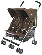 Maclaren Twin Triumph Stroller, Coffee and Silver