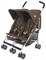 Maclaren Twin Triumph Stroller, Coffee and Silver