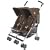 Maclaren Twin Triumph Stroller, Coffee and Silver