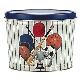 2 Gallon White Cheddar Cheese Popcorn Tin - Sports Galore