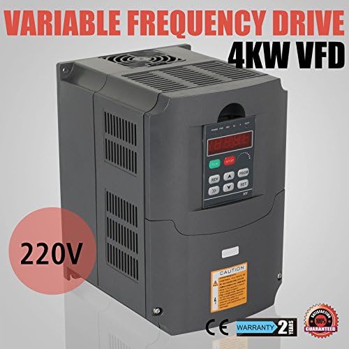 FactoryDiscountStore 4KW VFD Variable Frequency Drive Inverter Avr Technique Motor (4KW)