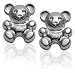 Sterling Silver Children's Teddy Bear Earrings