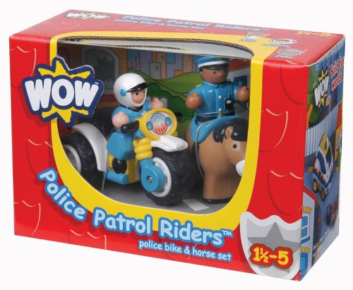 Childrens Toyshop  Toys : Wow - Police Patrol Riders Push Along Police Bike with Ride On Horse