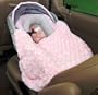 Secure2Me Clip-on Baby Blanket : Pink Bon Bon - Handcrafted in USA