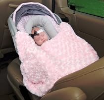 Secure2Me Clip-on Baby Blanket : Pink Bon Bon - Handcrafted in USA
