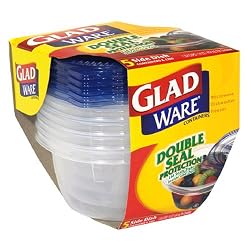 GladWare Side Dish, 1-3/4 Cup, Containers & Lids, 5 Count Containers (Pack of 6)