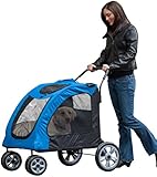 Pet Gear Expedition Pet Stroller for cats and dogs up to 150-pounds, Blue Sky