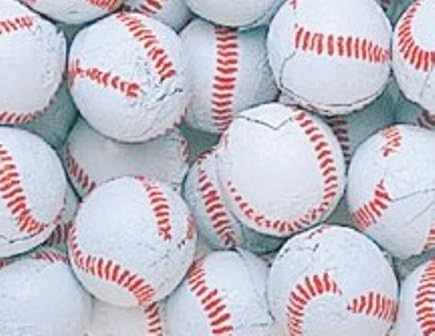 Baseballs Premium Solid Milk Chocolate Balls (10 Lb - 720 Pcs) by Thompson Candy