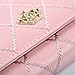 Jastore Elegant Lady Women Clutch Crown Wallet Long Purse Leather Wallet (Pink)