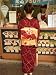 Girl in Kimono, Yukata Buying Crepe, Kyoto City, Honshu, Japan Photographic Poster Print by Christian Kober, 12x16