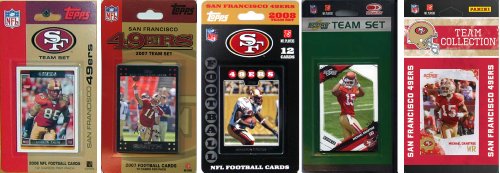 NFL  San Francisco 49ers 5 Different Licensed Trading Card Team Sets