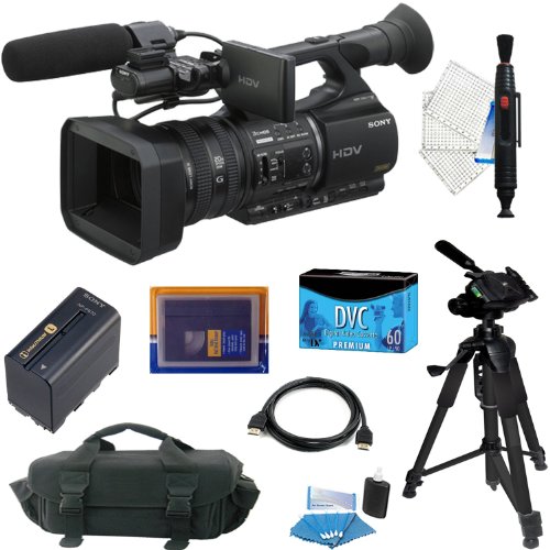 Sony HVR-Z5U - Camcorder - High Definition - widescreen - 1.12 Mpix - optical zoom: 20 x - Mini DV (HDV) + 16GB Premium Accessory Kit