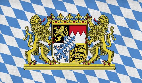 Fahne / Flagge 90 x 150 cm – alle Bundesländer zur Auswahl – 2 Messingösen zum Hissen Größe 90×150 Farbe Bayern