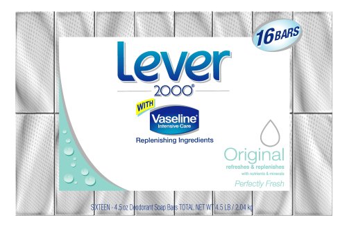 Lever 2000 Moisturizing Bar, Perfectly Fresh, 4.5-Ounce Bars in 16-Count Packages (Pack of 2)